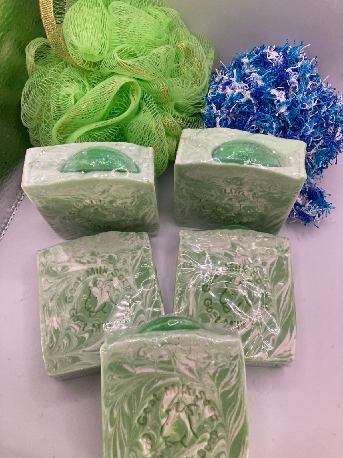 Homemade Margarita Lime Raw Goat Milk Soap Lot 5 Bars
