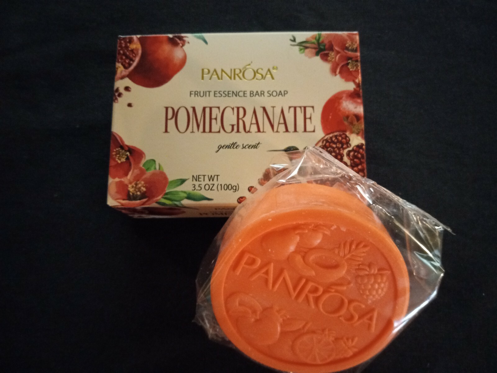 2 bars Decorative Essential oil lightly scented bar soap, 3.5oz Pomegranate USA