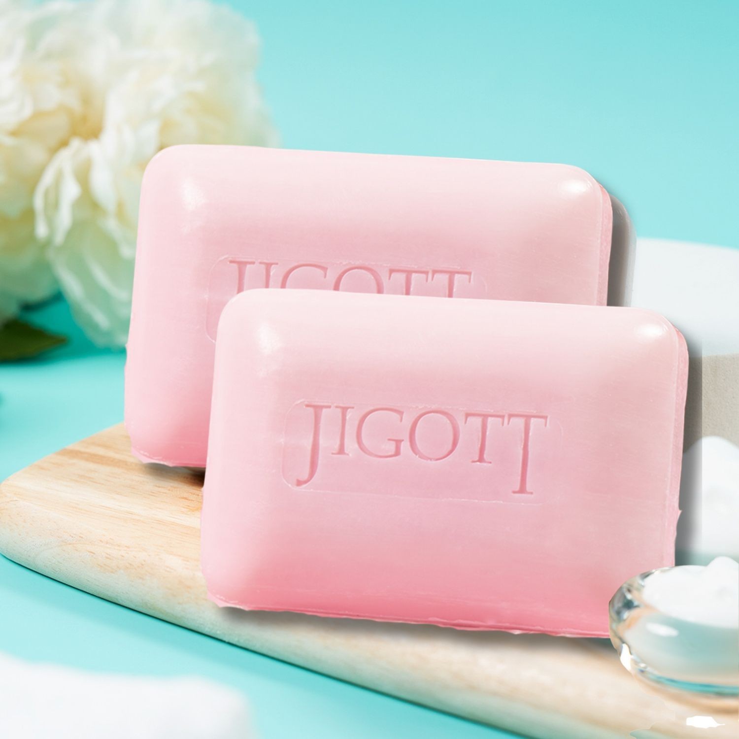 Jigott Rose Peeling Soap 100g 2 Pack – Exfoliating K Beauty Bar