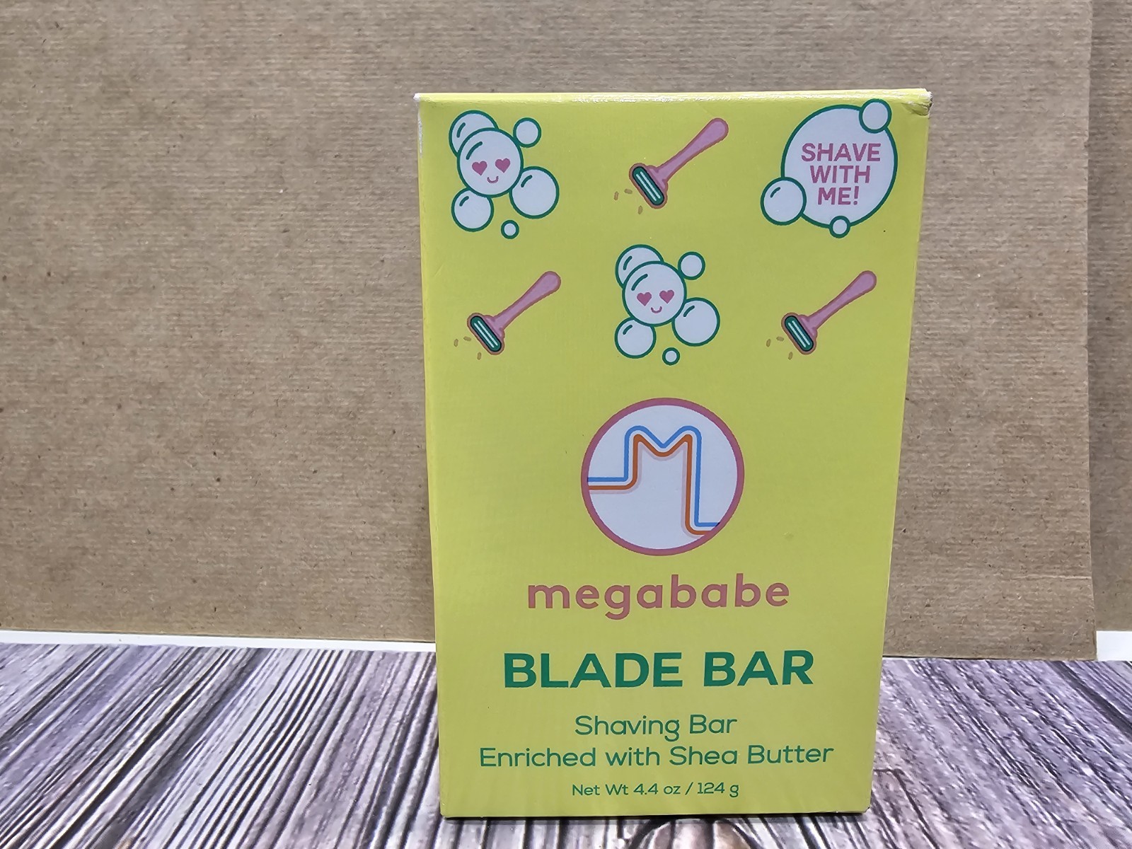 Megababe Blade Bar – Shaving Bar Enriched w/Shea Butter – NIB 4.4oz