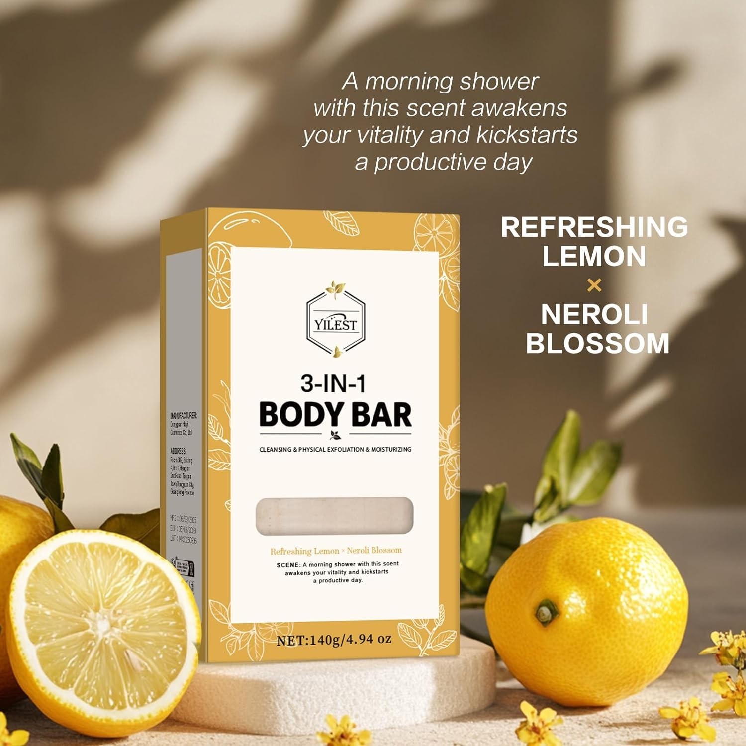 3-in-1 Men’s Body Bar Soap Set for Summer – 2 PCS Exfoliating & Moisturizing …