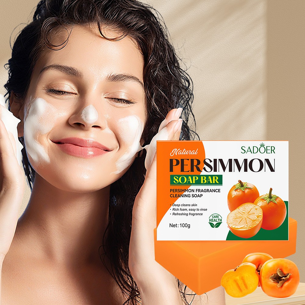 1~5 PCS Persimmon Soap Bar Body Odor Control Deodorant Soap for Men & Women US