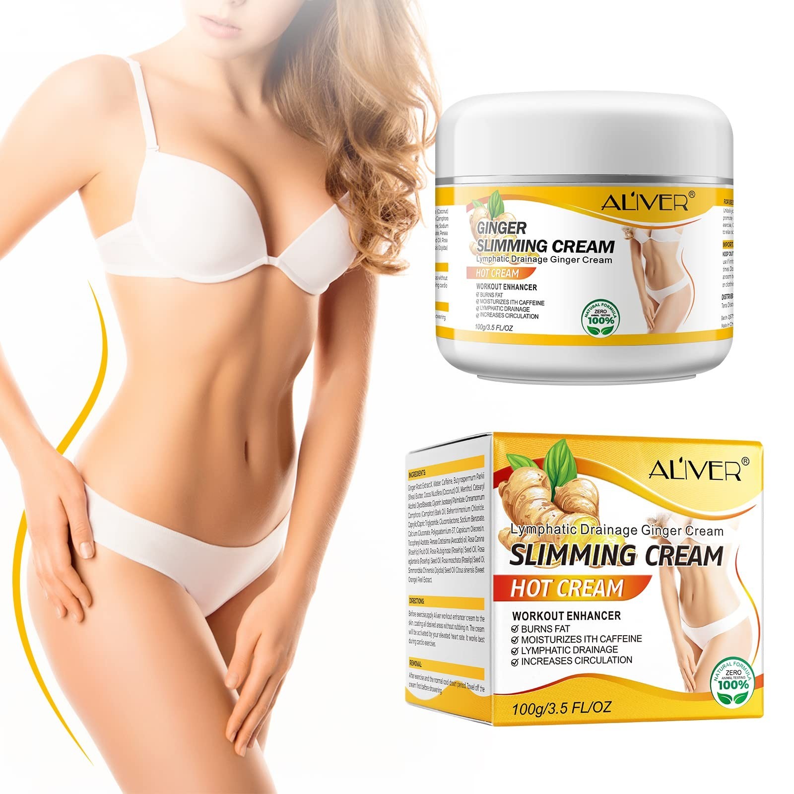Ginger Slimming Cream – Hot Fat Burning Weight Loss Full Body Anti-Cellulite …