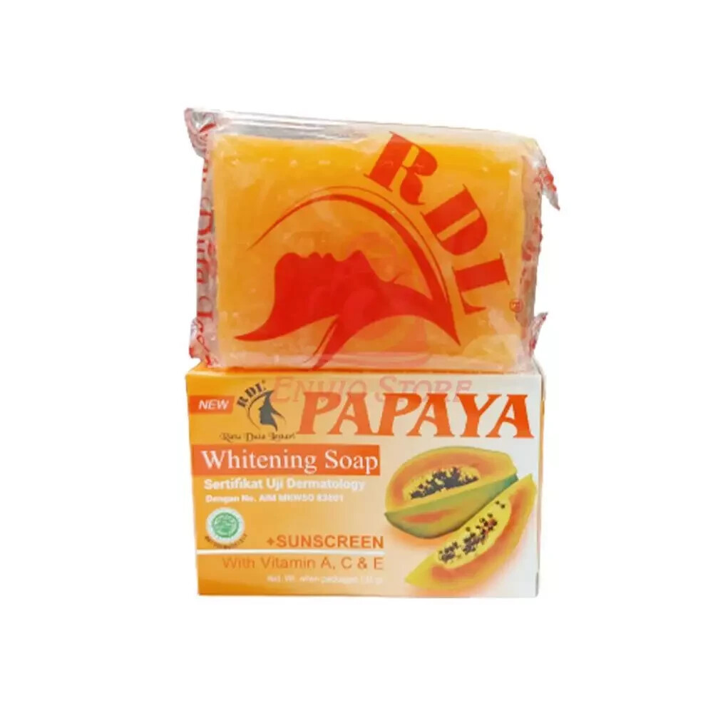 (x3) RDL Papaya Whitening Soap Vitamin A C E All Natural Skin 135g 100% Original
