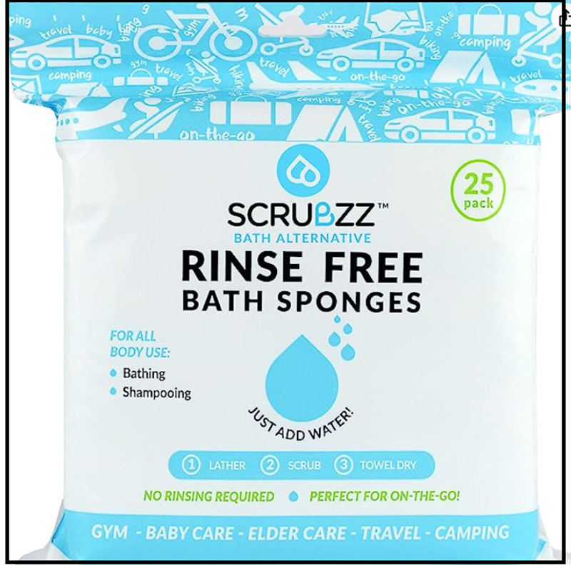 Disposable No Rinse Bathing Wipes – 25 Pack – All-in-1 Single Use Shower Wipes**