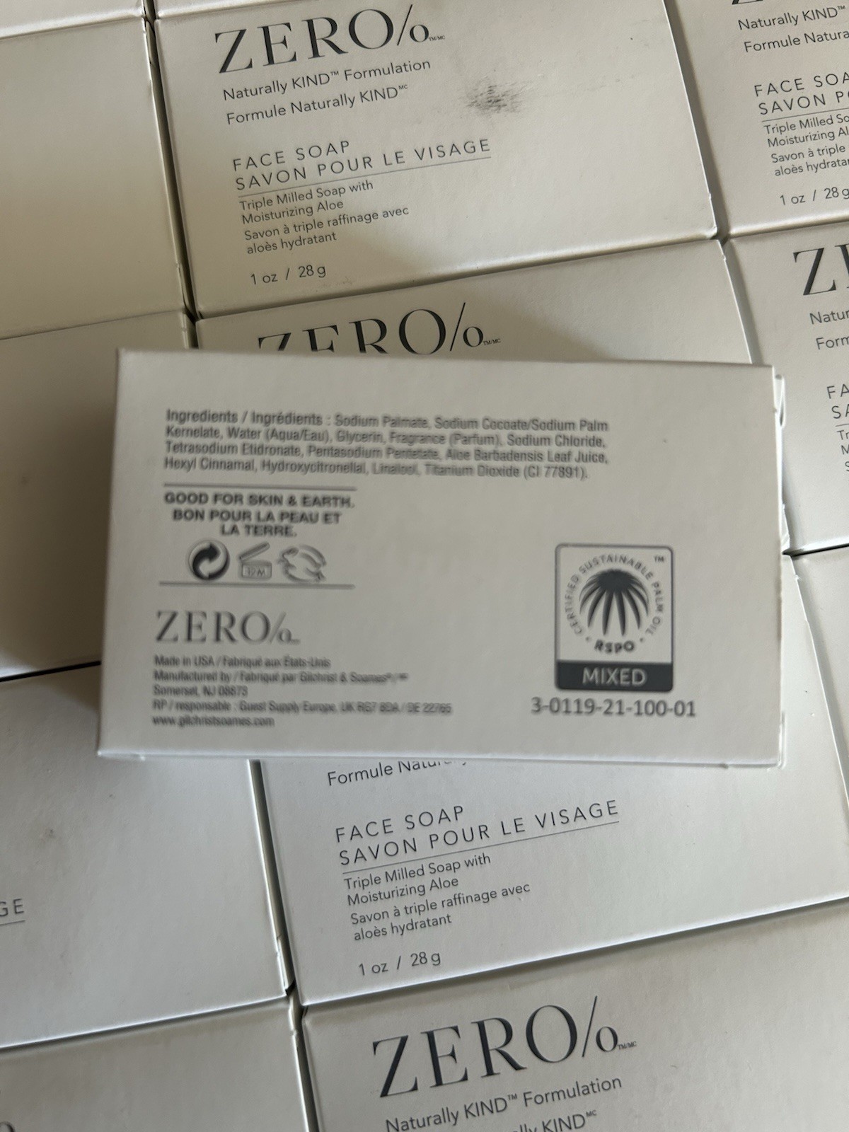 ❤️25X Gilchrist & Soames Zero Percent Triple Milled Aloe Face Bar Soap 1 oz ❤️