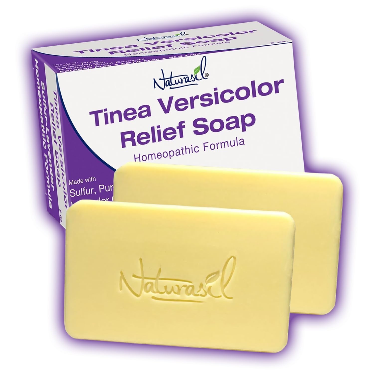 Homeopathic Antifungal Soap Pack – 2 x 5oz Bars, Restores Skin Pigment Naturally
