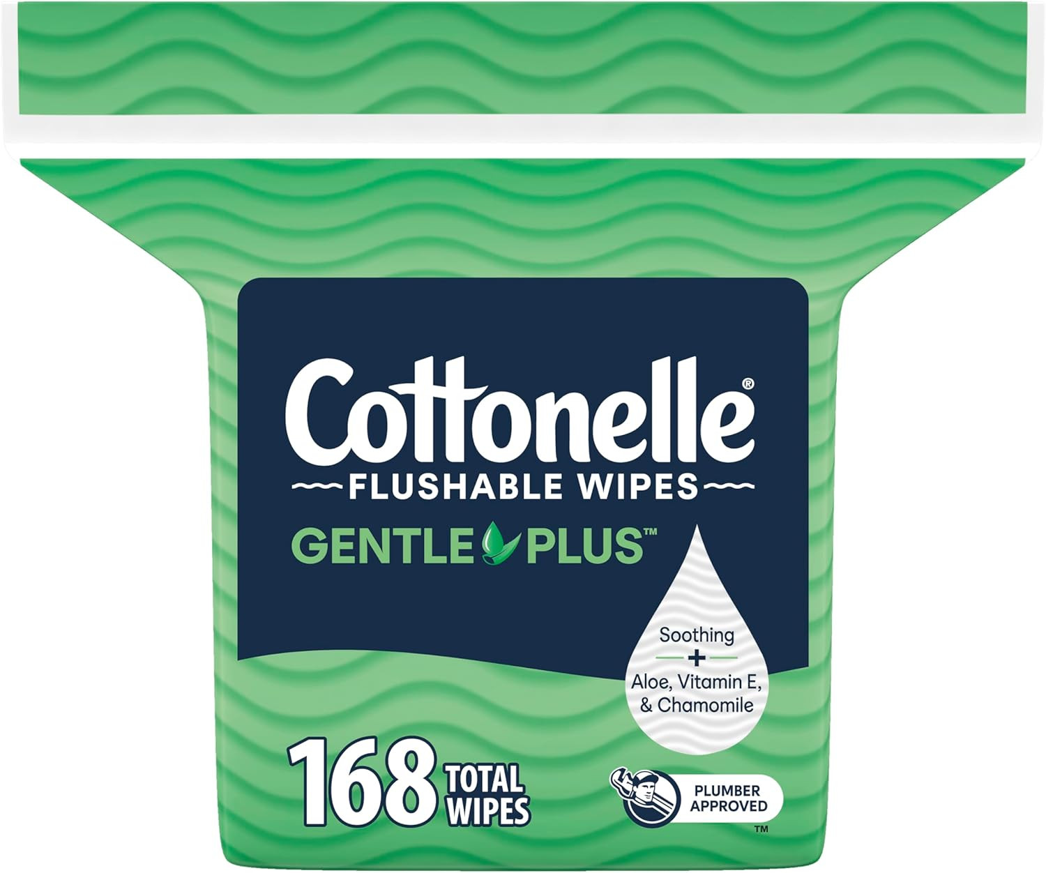 Cottonelle Gentleplus Flushable Wet Wipes with Aloe & Vitamin E, 1 Refill Pack