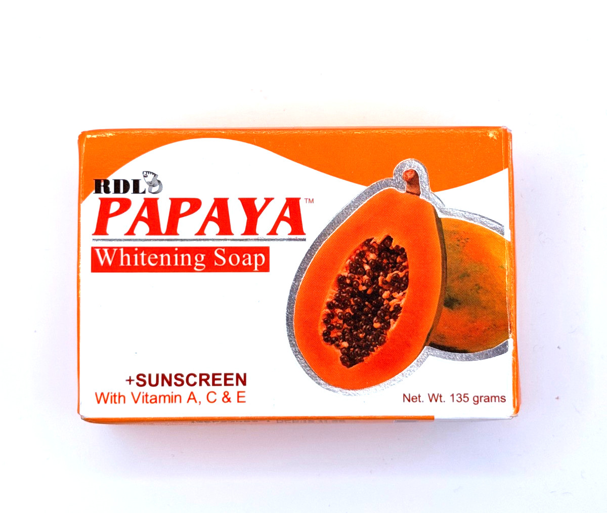 RDL Papaya Whitening Soap 135g +Sunscreen With Vitamin A,C & E