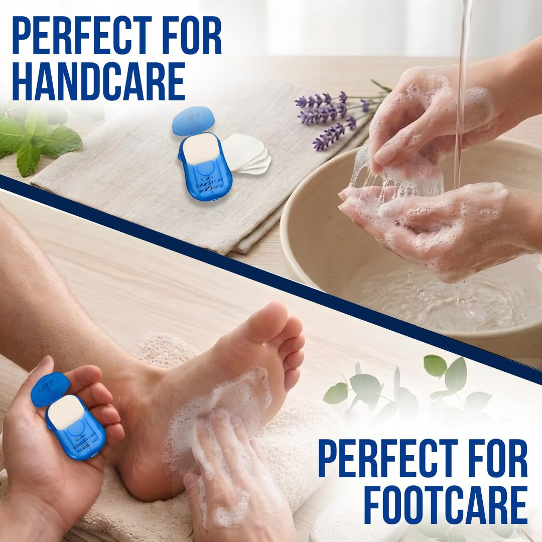 Portable Soap Sheets – 10 Travel Cases × 50 Sheets – Pocket Size Hand Wash