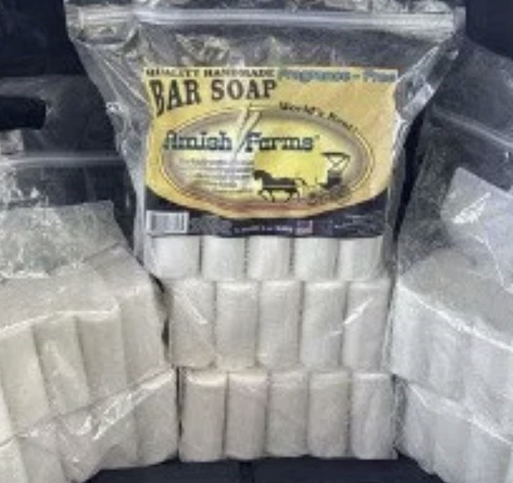 7 Bags 35 Bars total) Amish Farms Fragrance-Free Dye-Free Natural Vegan Soap