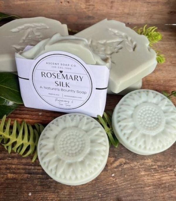 Handcrafted Artisan Soap – Rosemary Silk – Ascent Soap Co.