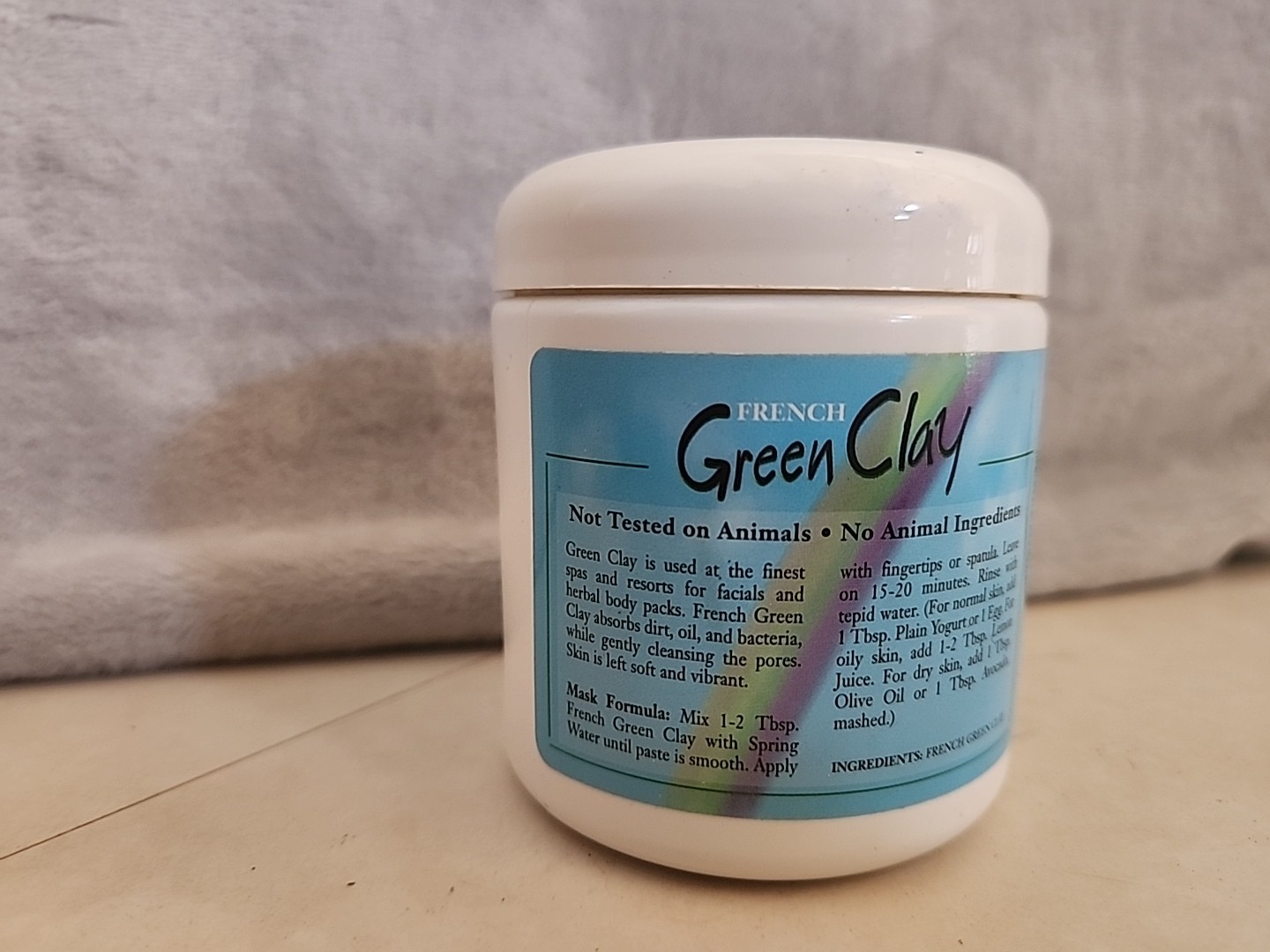 French Green Clay Powder 8 OZ By Rainbow Research