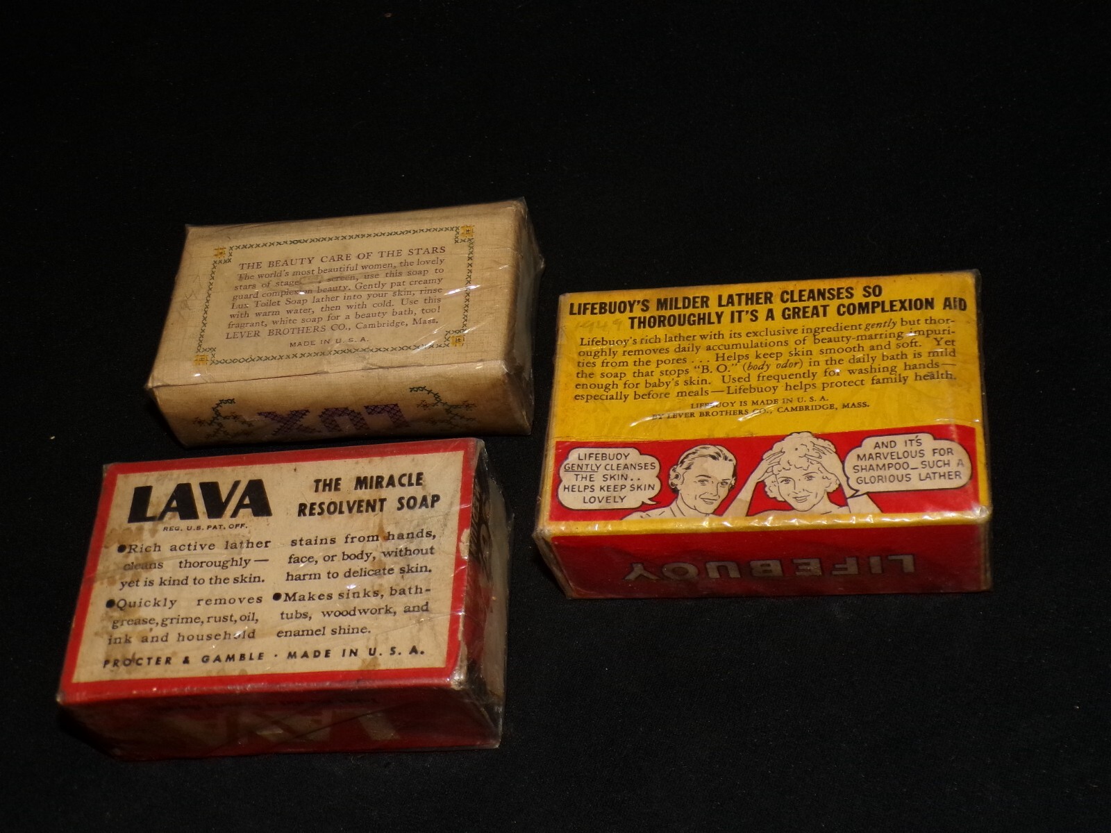 Lifebuoy Soap Advertising Bar Unused Lava Lux Toilet Soap Vintage Rare [fa127]