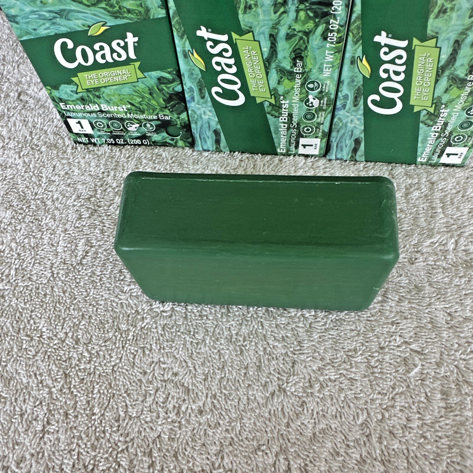 Coast 18 Bars Soap Moisturizing Luxurious Emerald Burst Each Bar 7.05 Oz Jumbo18
