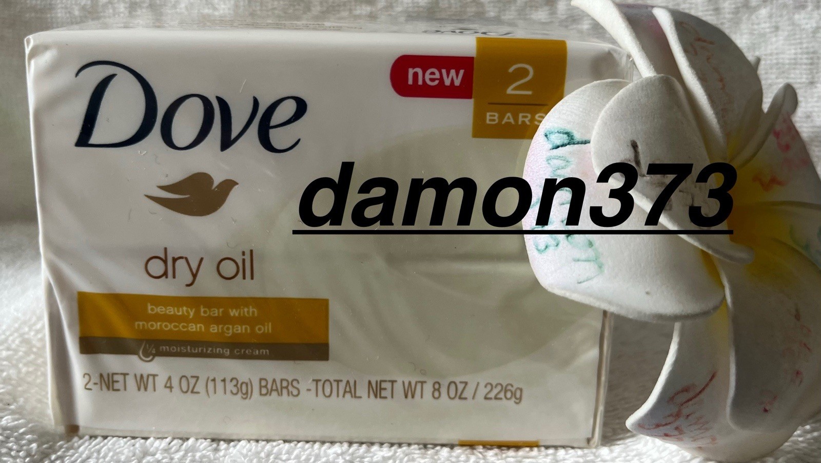DOVE***DRY OIL***Beauty Bar (2 BARS)~~~4 OZ/113g EACH BAR~~~BRAND NEW/SEALED