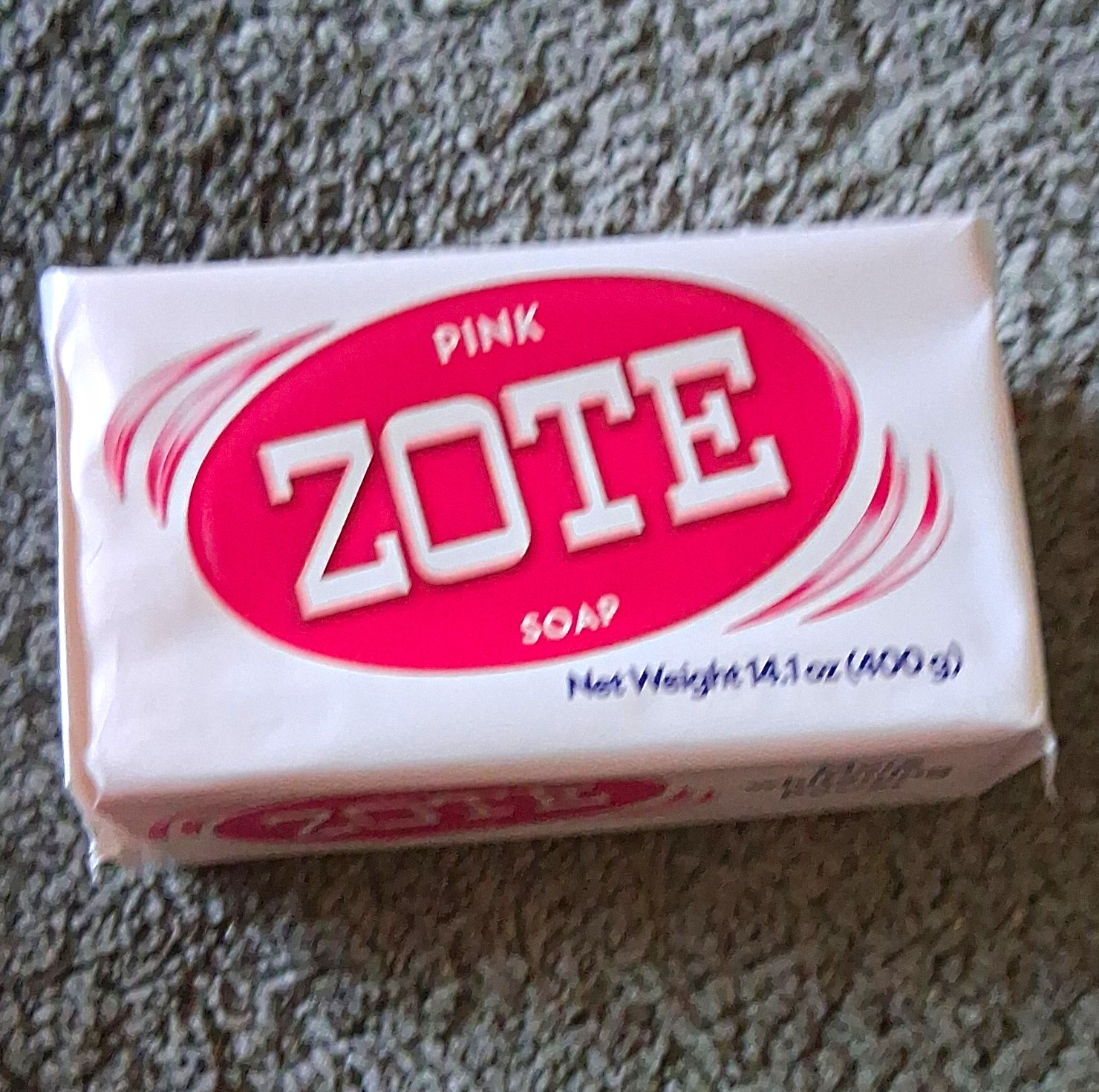 Zote Pink Body Bar Soap Fragrance Scent Pink Rectangular 14.1 oz