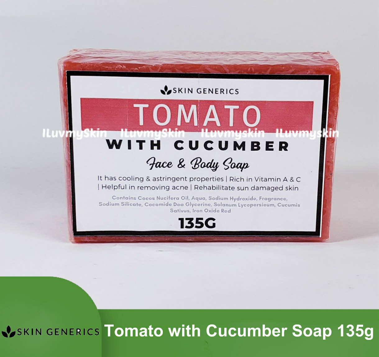 Skin Generics TOMATO with Cucumber Face & Body Soap (135g)