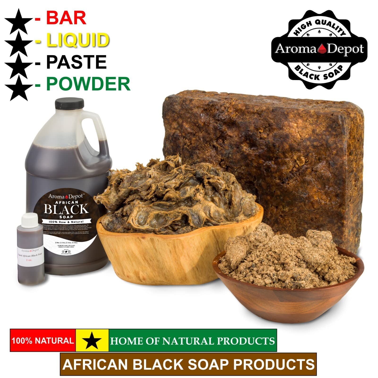 Raw African Black Soap Paste 4 lb. 100% Pure Natural Body Skin Face Wash Hair