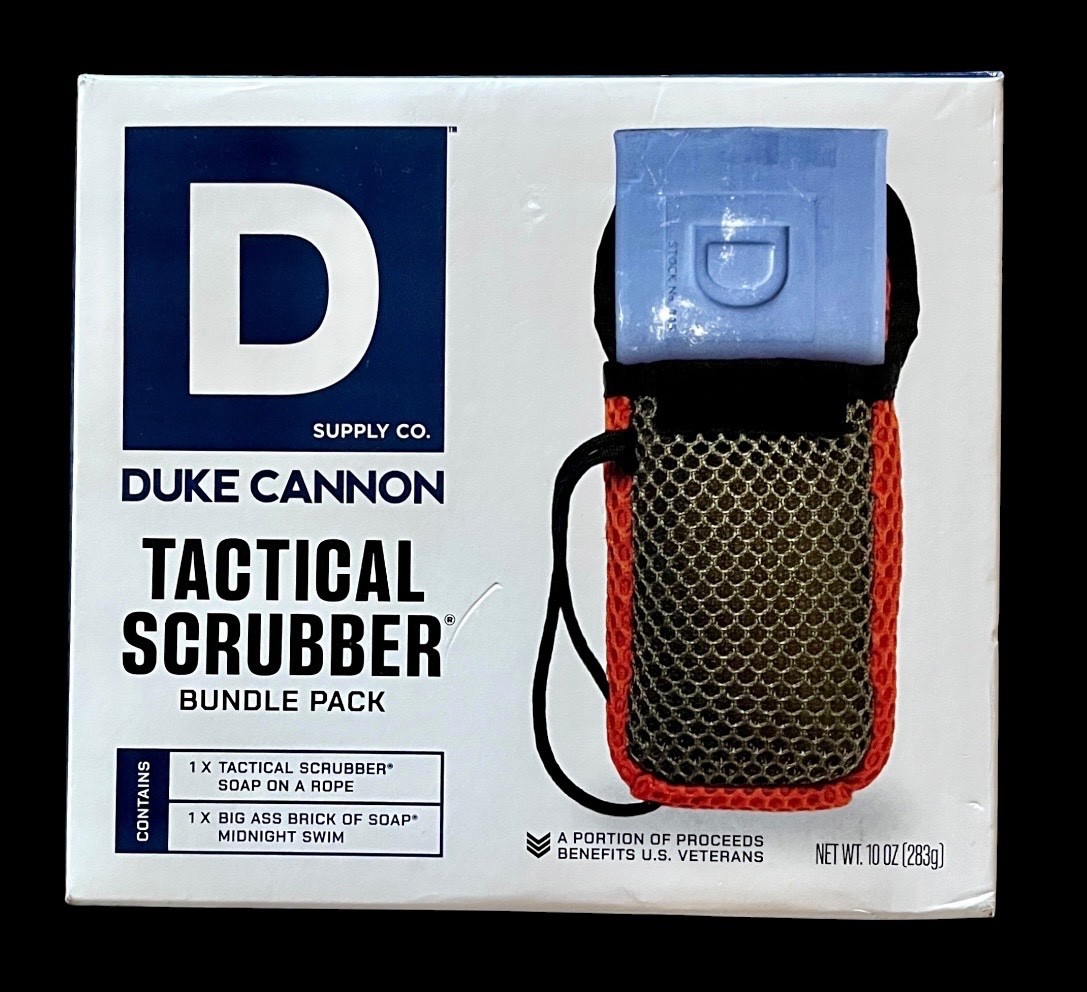 DUKE CANNON Supply Co ~TACTICAL SCRUBBER POUCH and SOAP Bundle Midnight Swim NEW