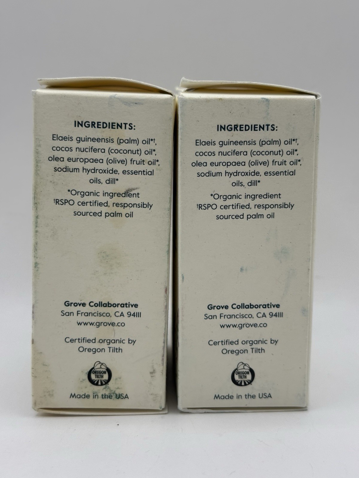 Grove Collaborative Handcrafted Soap Bar ROSEMARY & LAVENDER 4oz/113g Pack Of 2