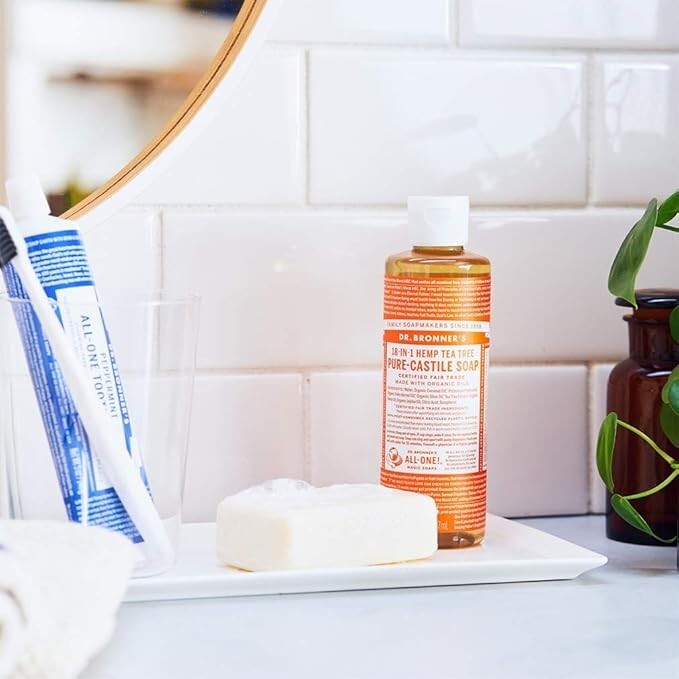 Dr. Bronner’s Organic 18 in 1 Hemp Tea Tree Pure-Castile Liquid Soap 8 fl oz