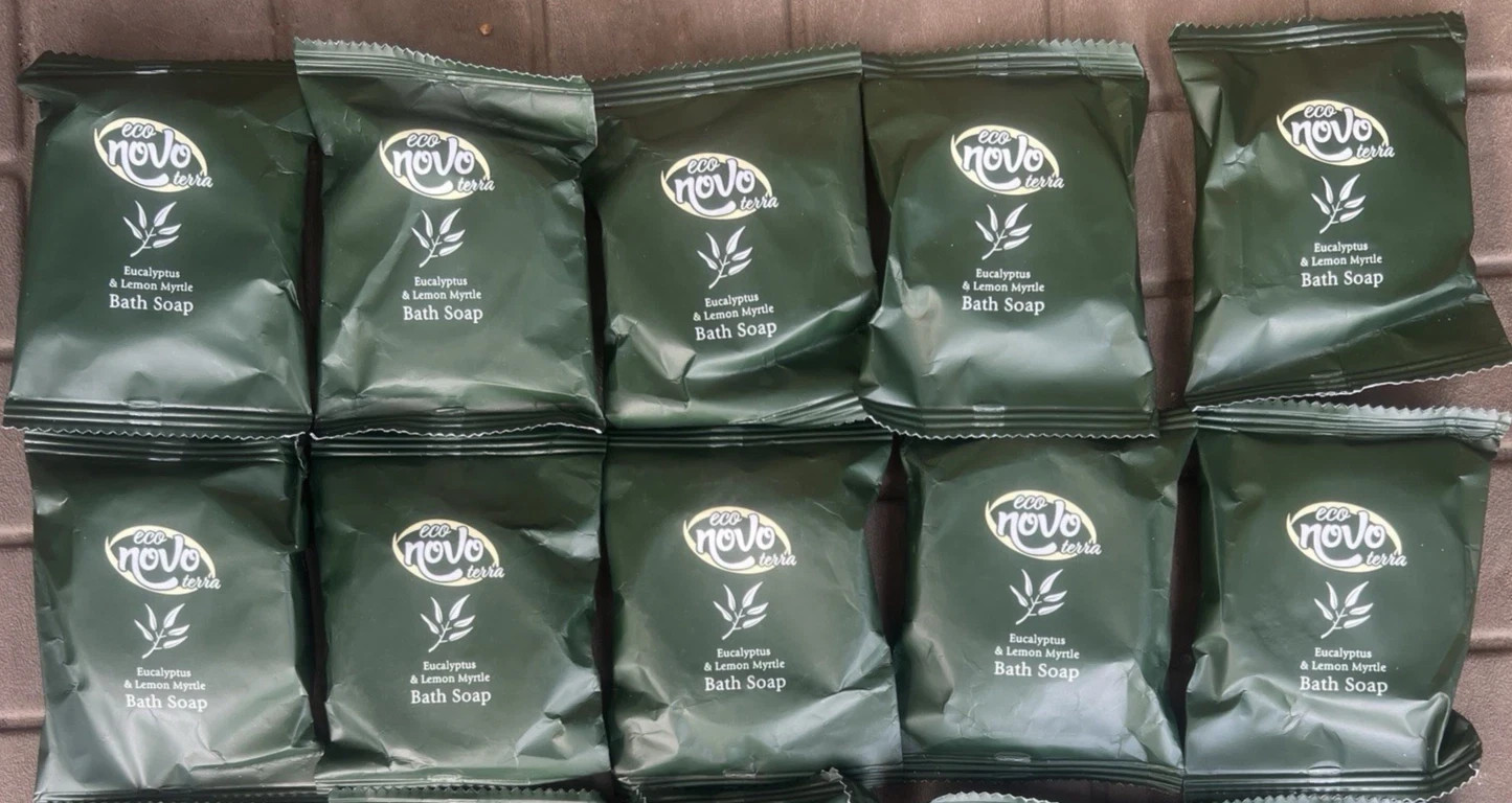 Natural Eco-Friendly Novo Terra eucalyptus + lemon Gentle Bath Soap Travel Size