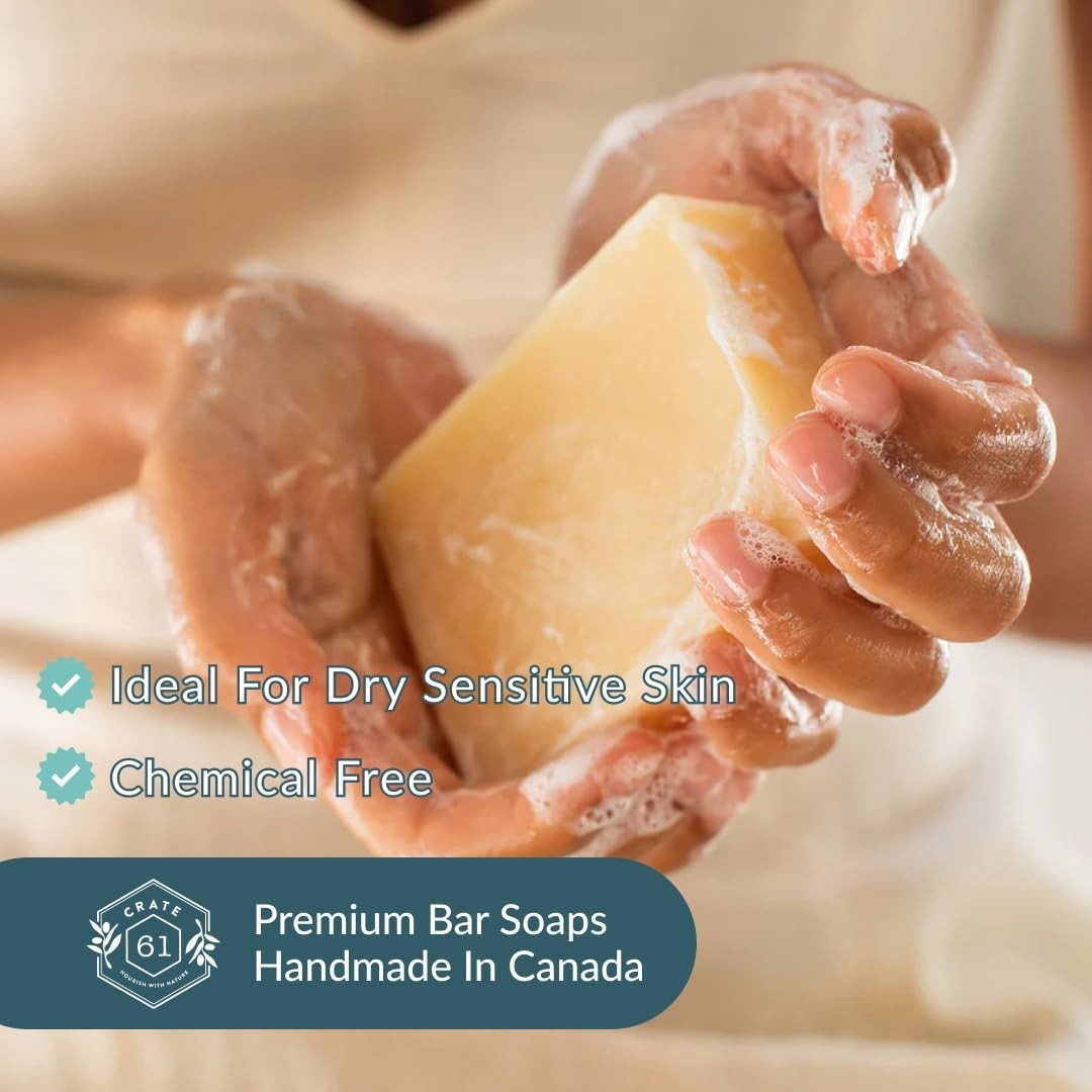 Crate 61, Handmade in Canada, Plant Based Cold Process Natural Bar Soap For F…