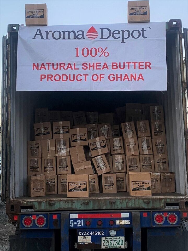 Raw African Black Soap Paste 8 oz. WHOLESALE Natural Wash Face Body Hair 6 PACK