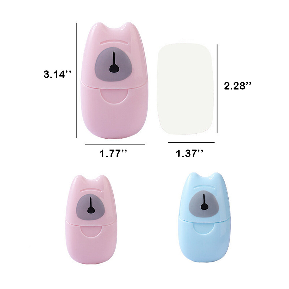 US 50Pcs Disposable Travel Soap Portable Soap Paper Box Scented Slice Sheets