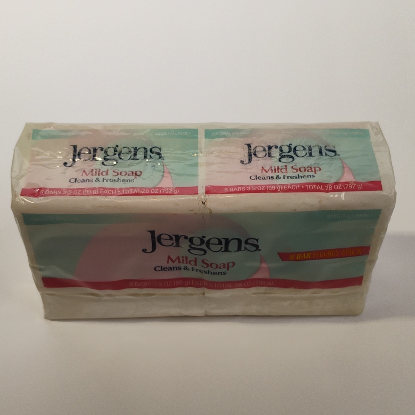 Jergens Mild Body Bar Soap Multipack Cleans & Freshens 8 Bars 3.5 oz Each 28 oz