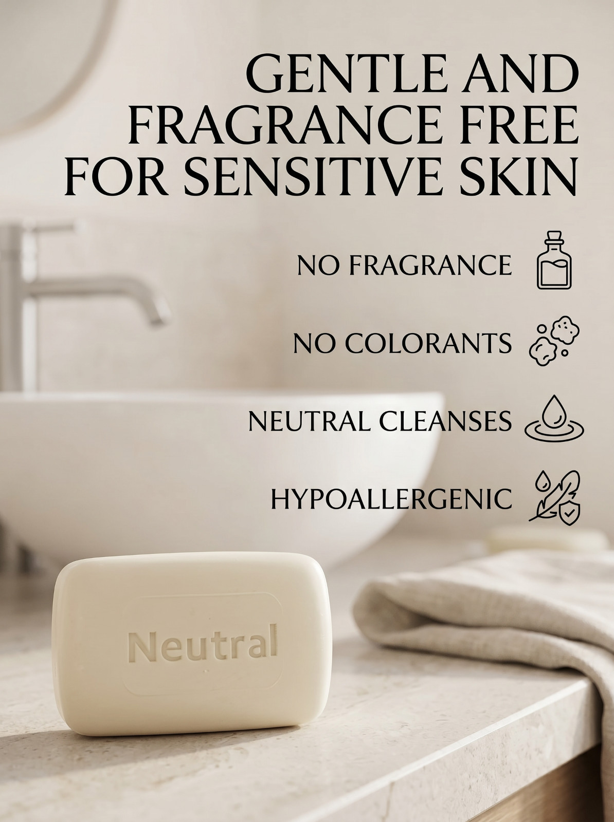 Neutro Grisi Neutral Soap Hypoallergenic 3 Pack 3.5oz 100g Sensitive