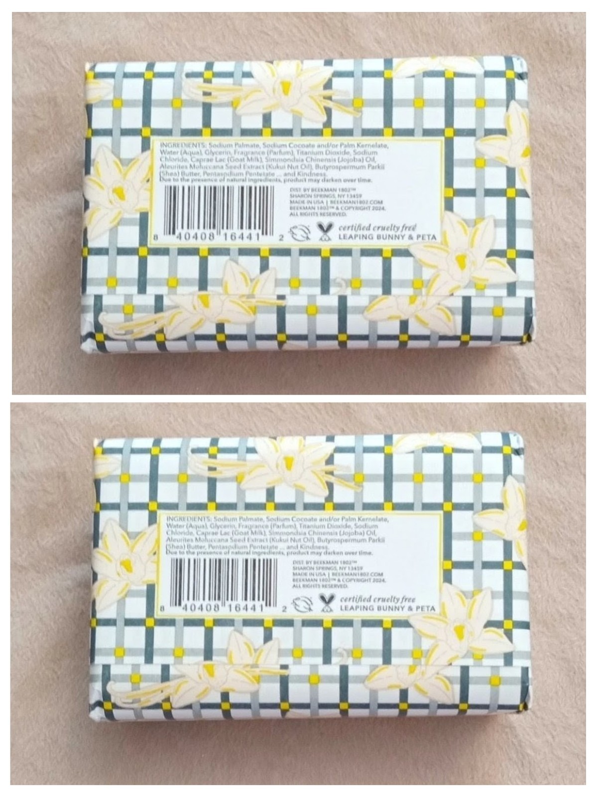 Beekman 1802 Goat Milk Bar Soap Set of 2 VANILLA ABSOLUTE Jumbo 9 oz each Sealed