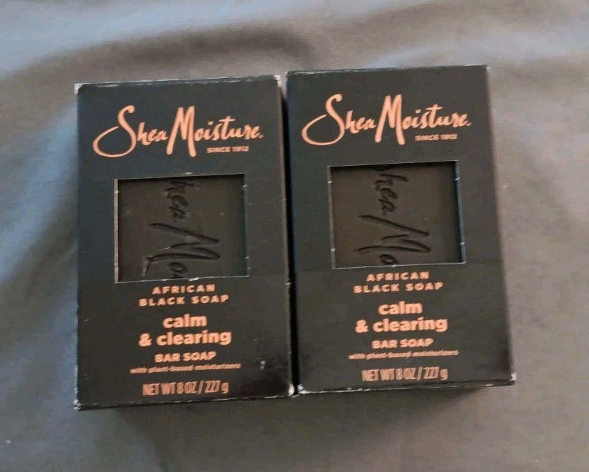 2 SheaMoisture African Black Bar Soap – 8oz (BN33)