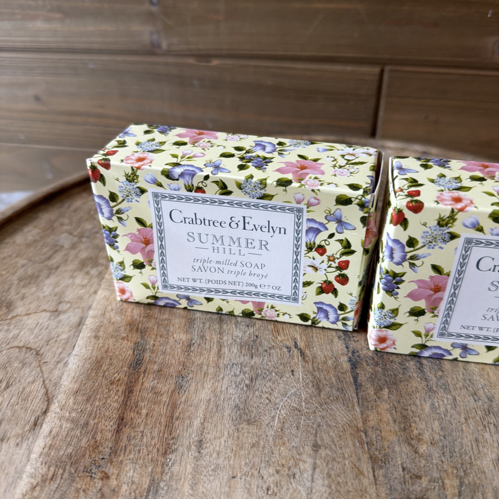 Crabtree & Evelyn Summer Hill Triple Milled Soap 2 Pack | 7 oz Bars | Floral Lux