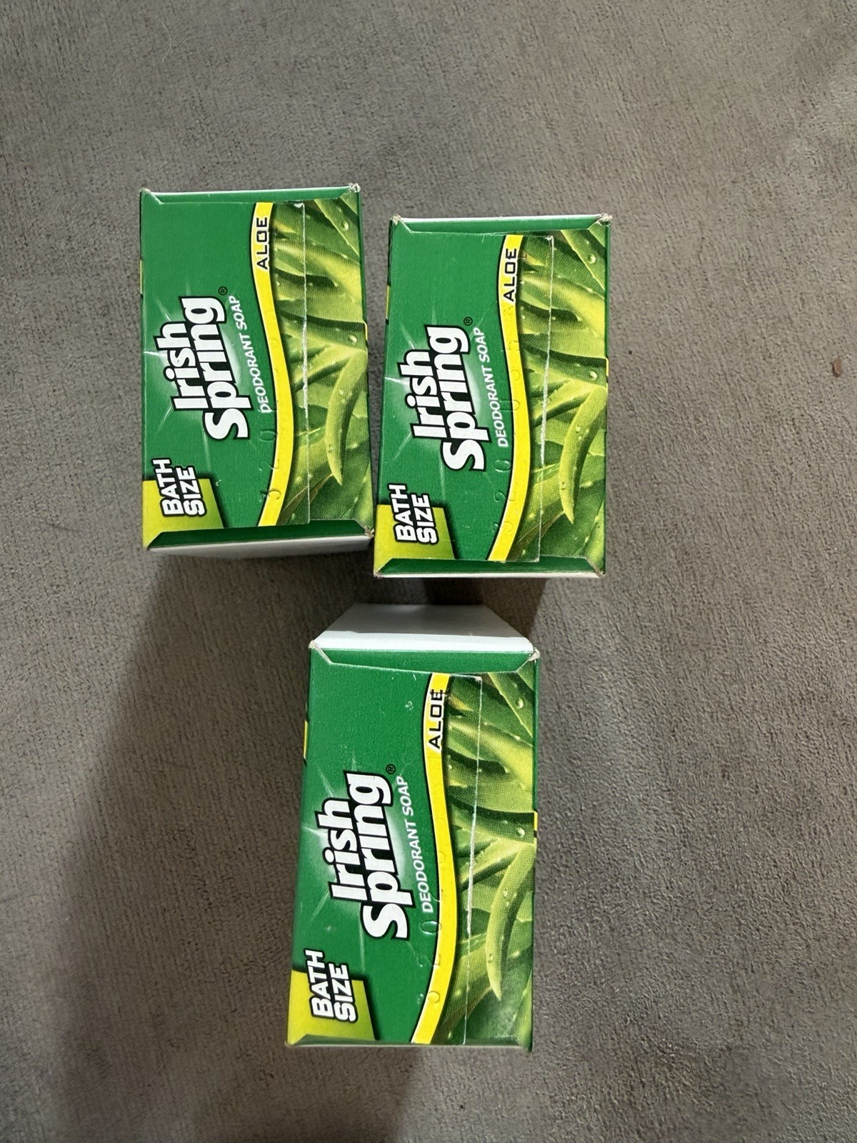 Irish Spring Aloe Mist 12hr Fresh Deodorant Bar Soap with Aloe Vera Set of 3 NEW