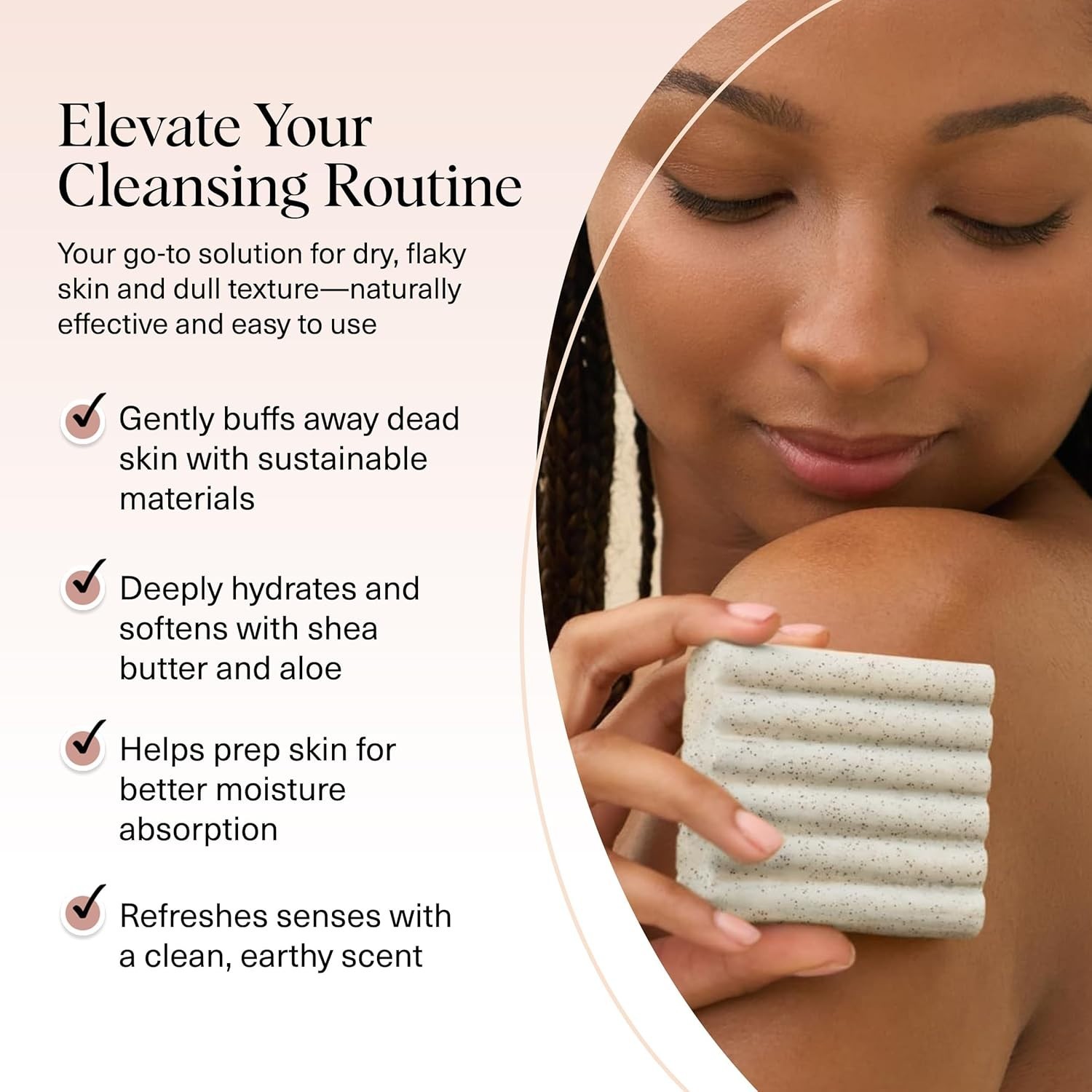 Jojoba Beads Exfoliating Body Wash Bar – Nourishing Bar Soap with Shea Butter…
