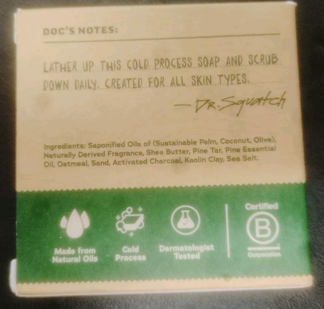 Dr. Squatch Pine Tar Soap for Men – 5oz