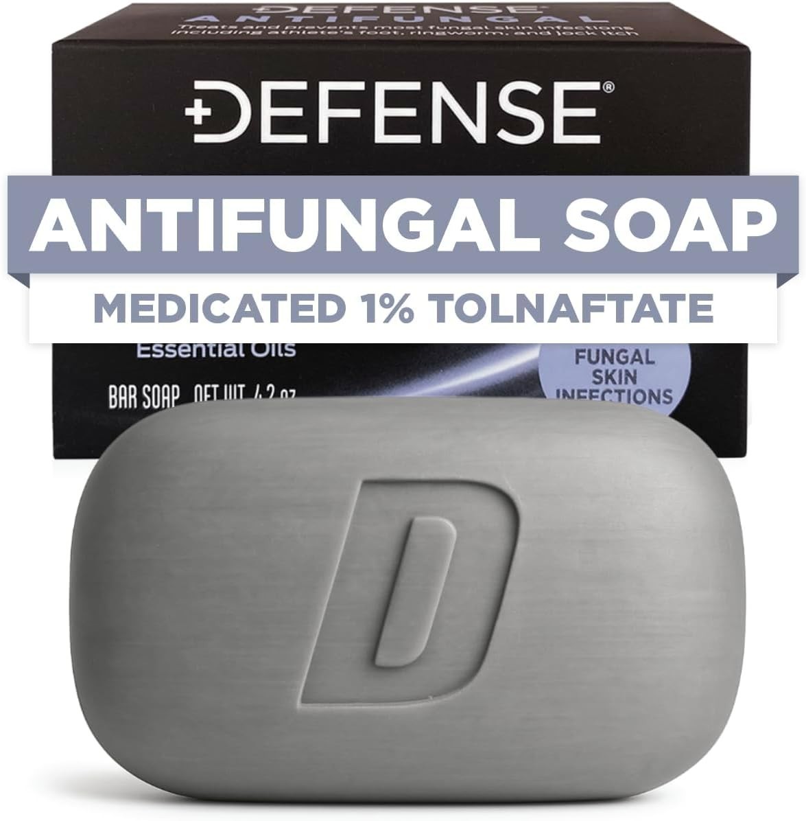 Defense Antifungal Bar Soap – Medicated Treatment for Athlete’s Foot & Jock Itch