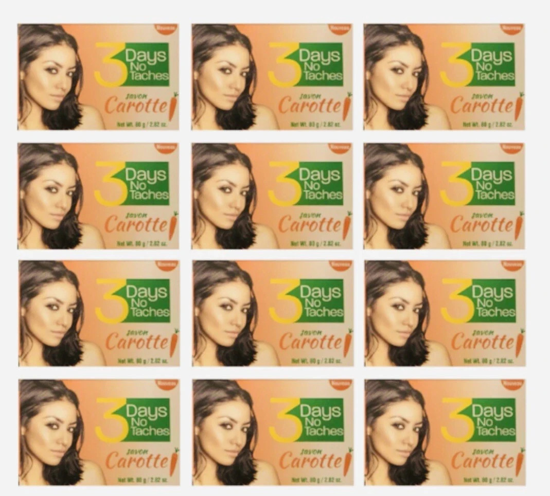 3Days No Taches Soap Carrot 80g/2.82oz {PACK OF 6}