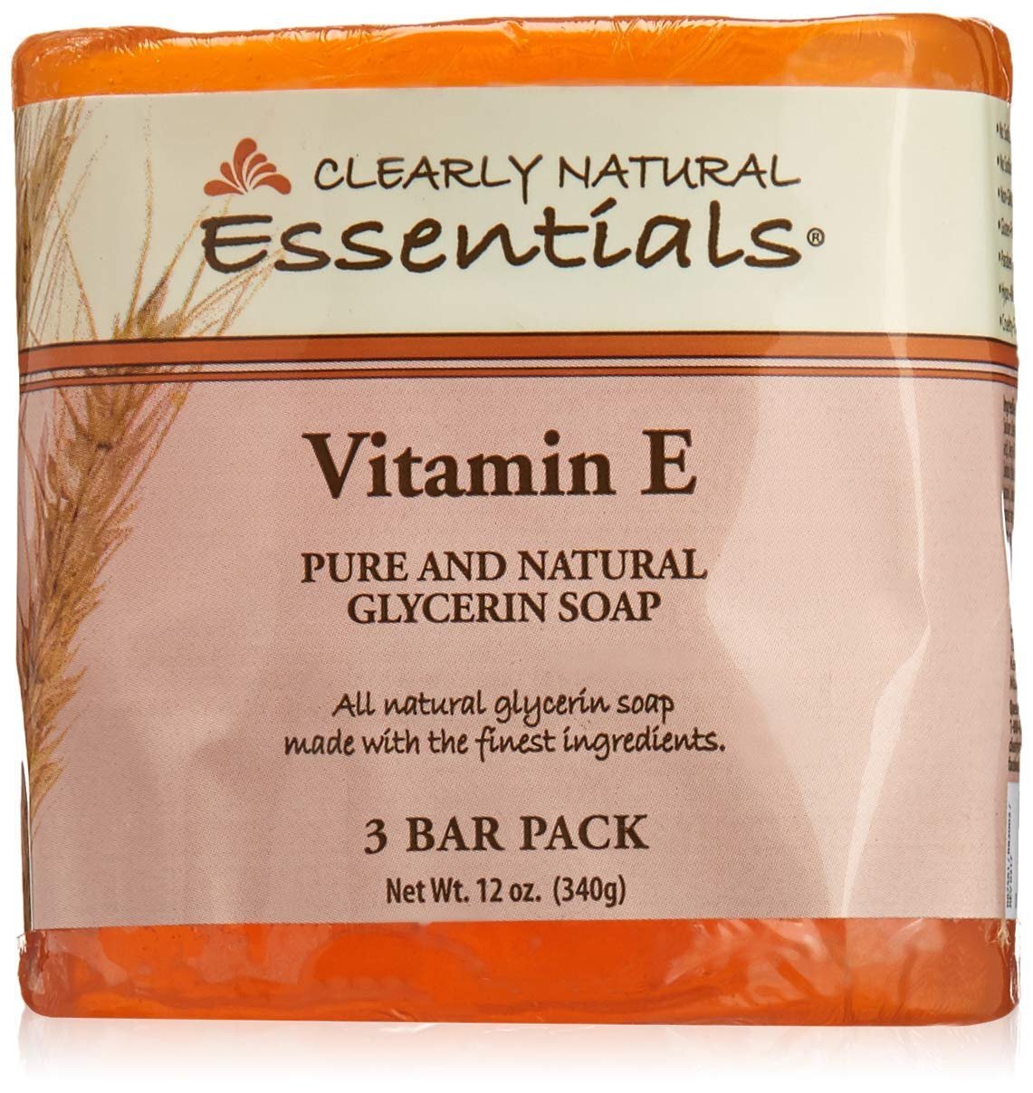 Clearly Natural Essentials Pure & Natural Glycerine Unscented Bar Soap 4 Ounce