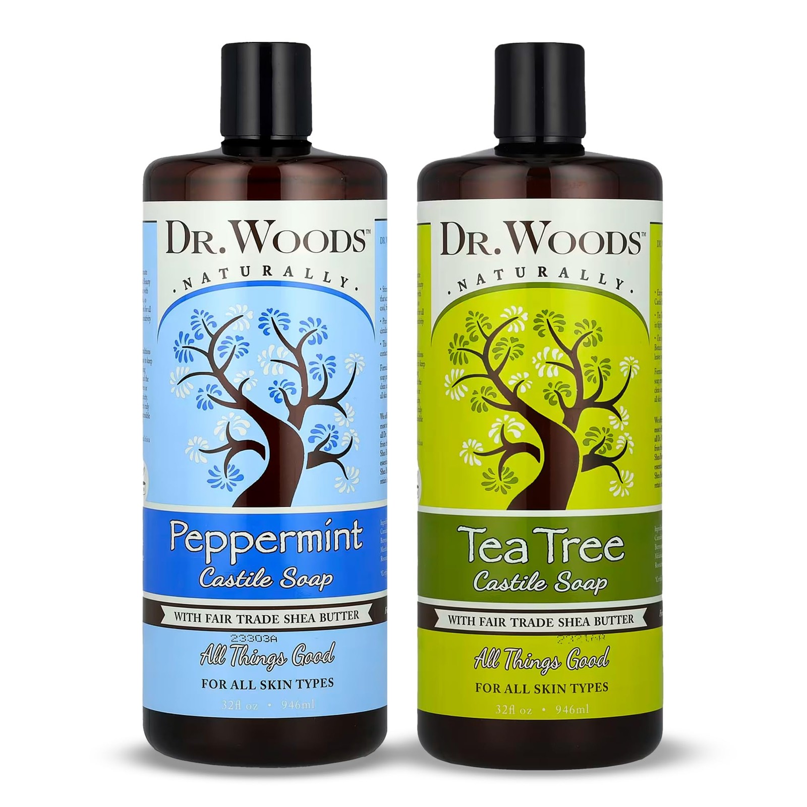 Dr. Woods Liquid Castile Soap – Pure Tea Tree Oil and 32 Fl Oz (Pack of 2)