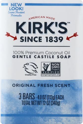 Kirk’s Original Fresh Scent Gentle Castile Bar 4oz Pk-24 w/ Free Shipping & Gift