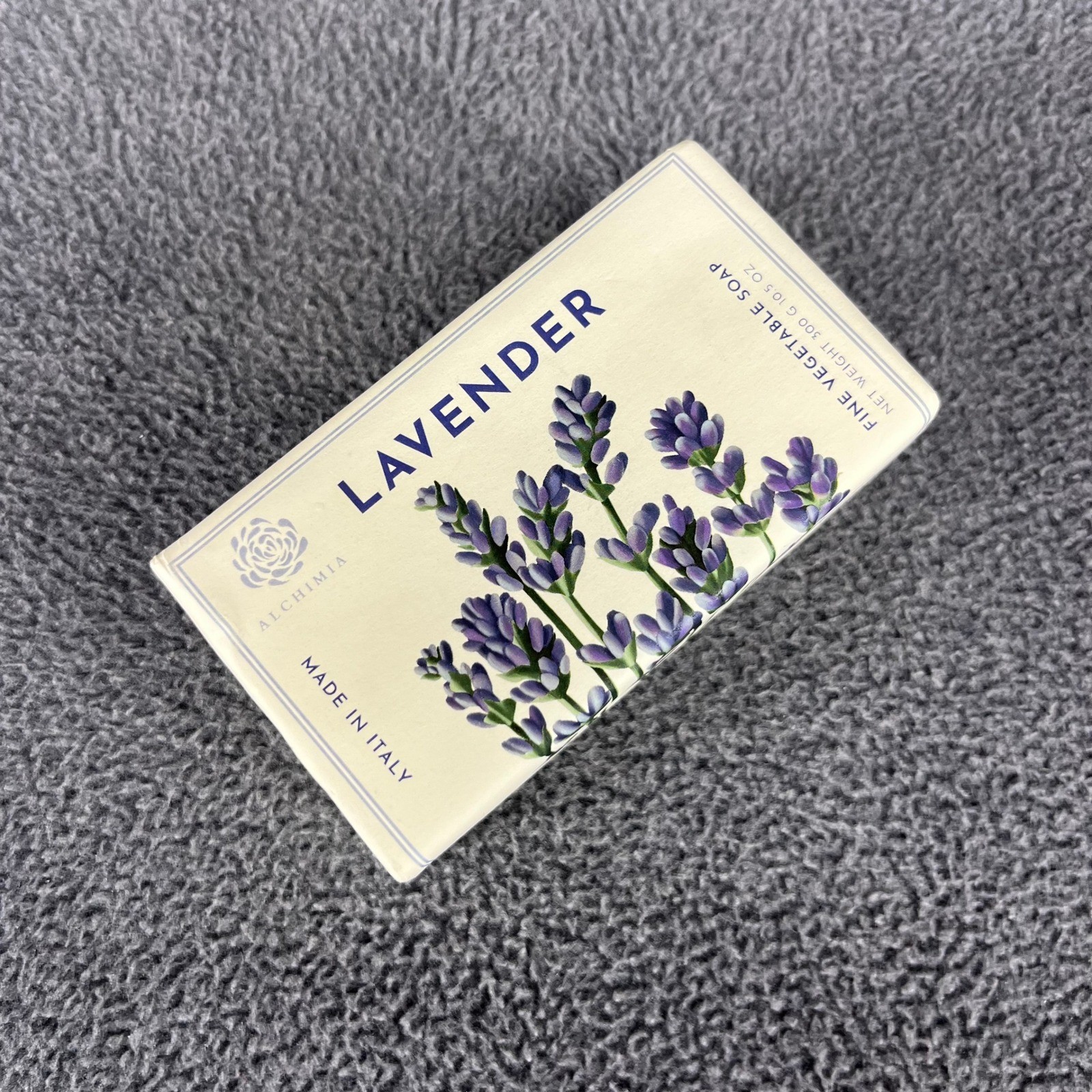 Alchimia Lavender Vegetable Soap Unisex 10.5 oz Purple Made in Italy Floral Bar