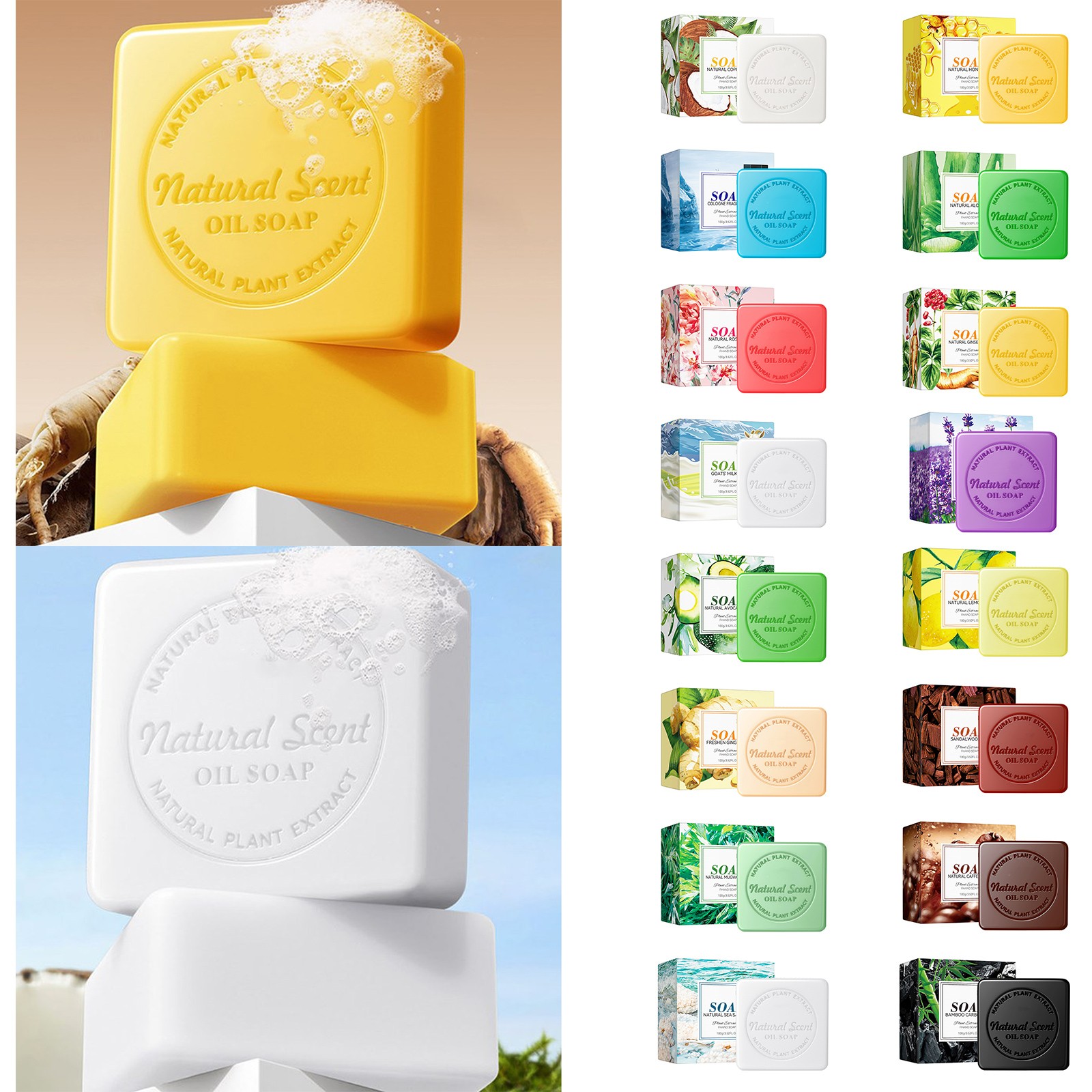 1Pcs Body Wash Soap For Bathing Handmade Soap Natural Plant Extract Hydrating