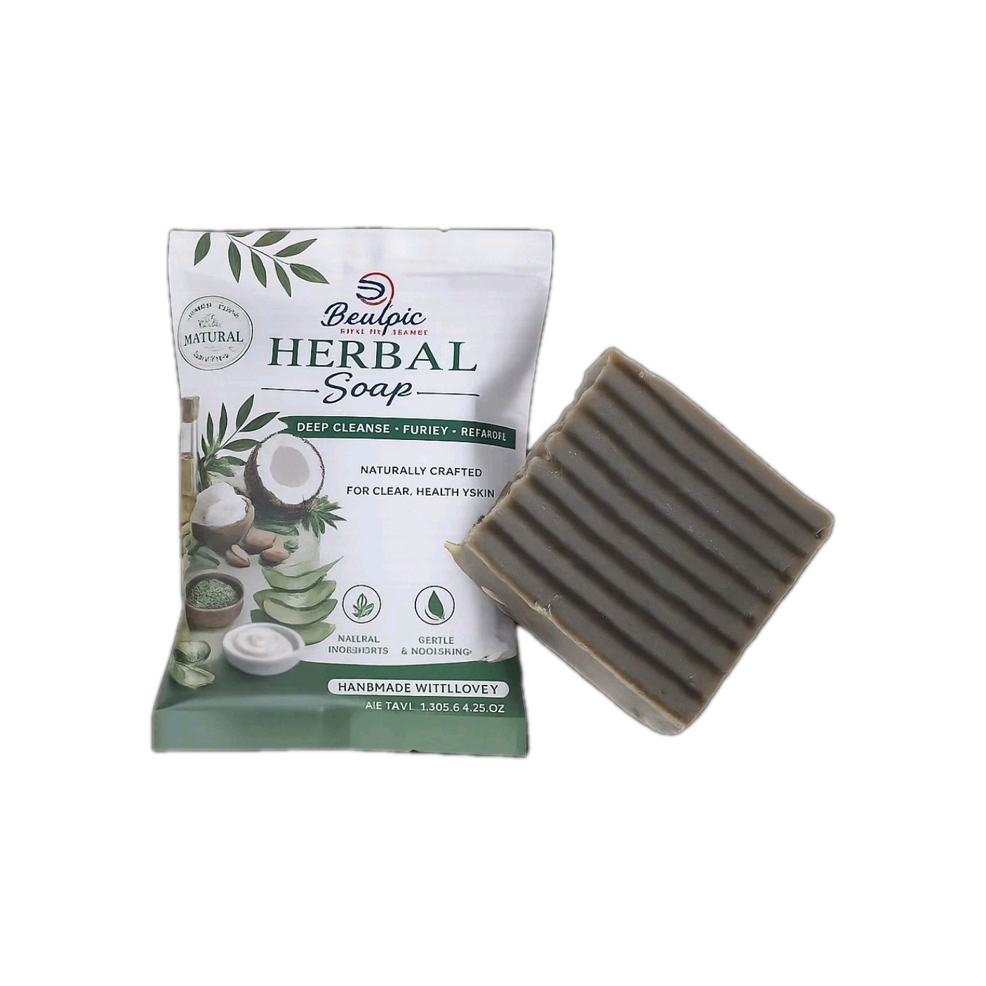 3 Handmade Moringa and Neem Herbal Soap – 126 g