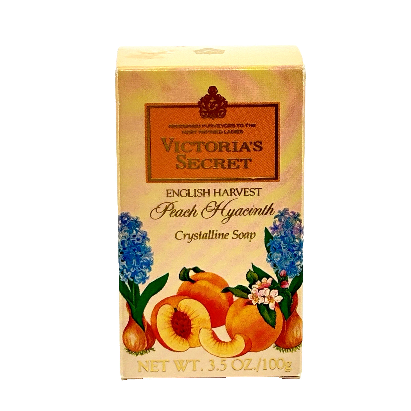 Victoria Secret English Harvest Peach Hyacinth Crystalline Soap 3.5 oz NIB VTG