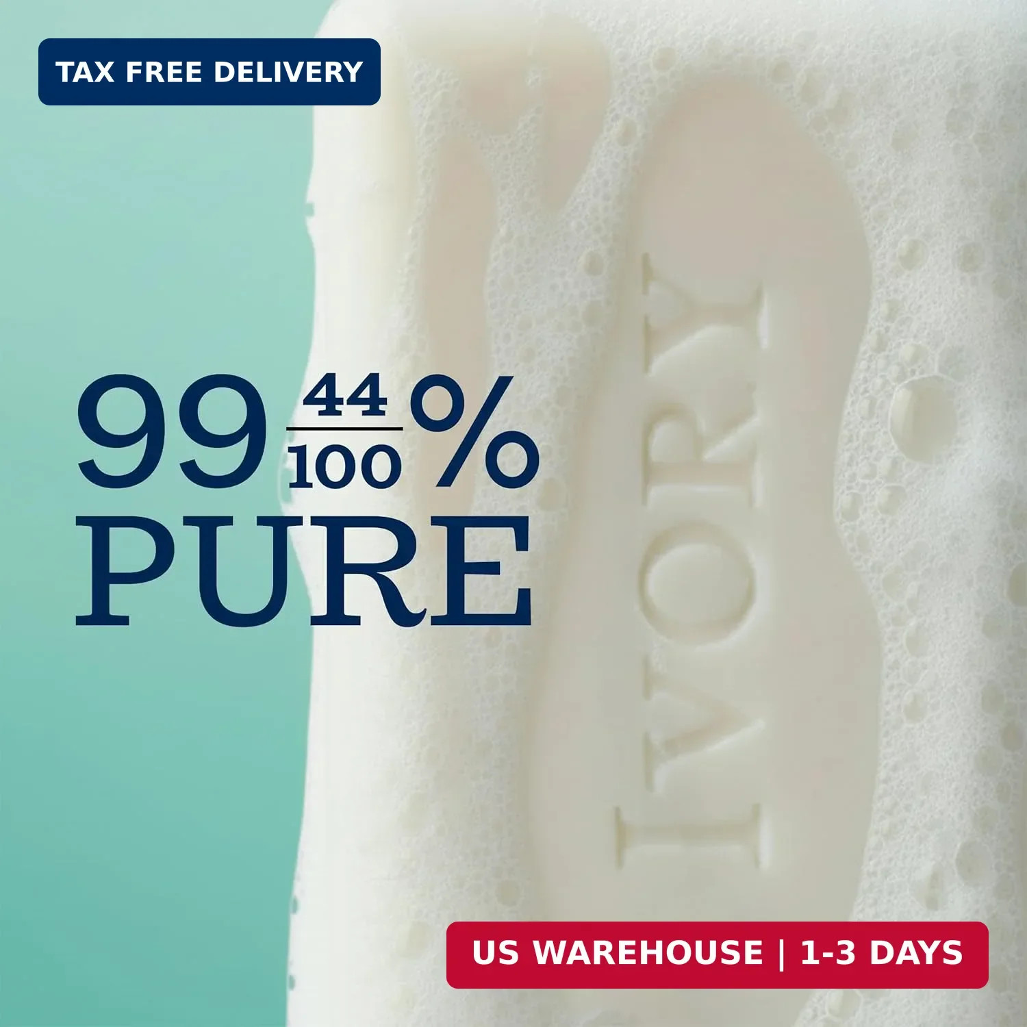 Ivory Sensitive Bar Soap, Designed for Whole Family, Fragrance Free, 99.44% Pure