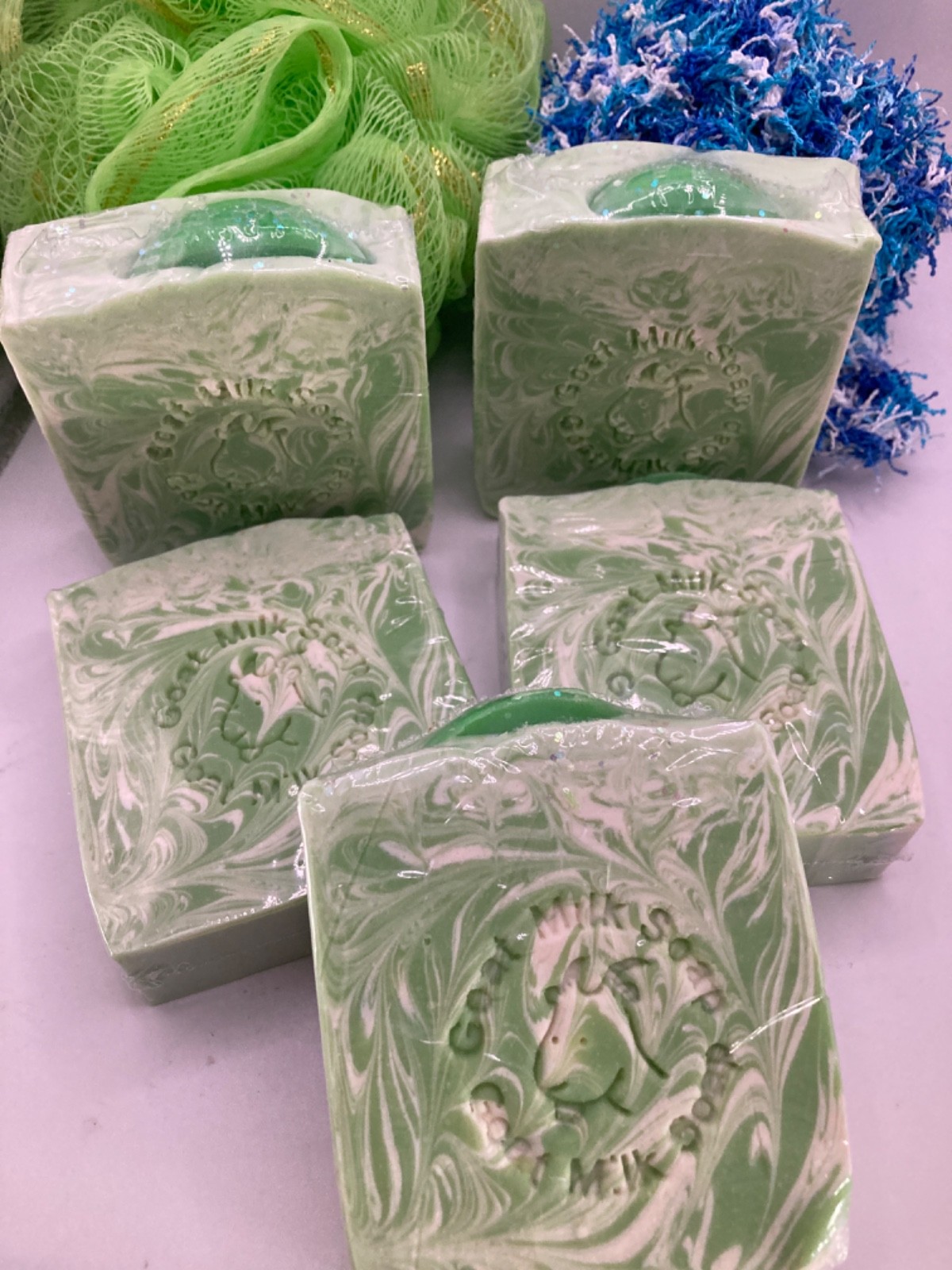 Homemade Margarita Lime Raw Goat Milk Soap Lot 5 Bars
