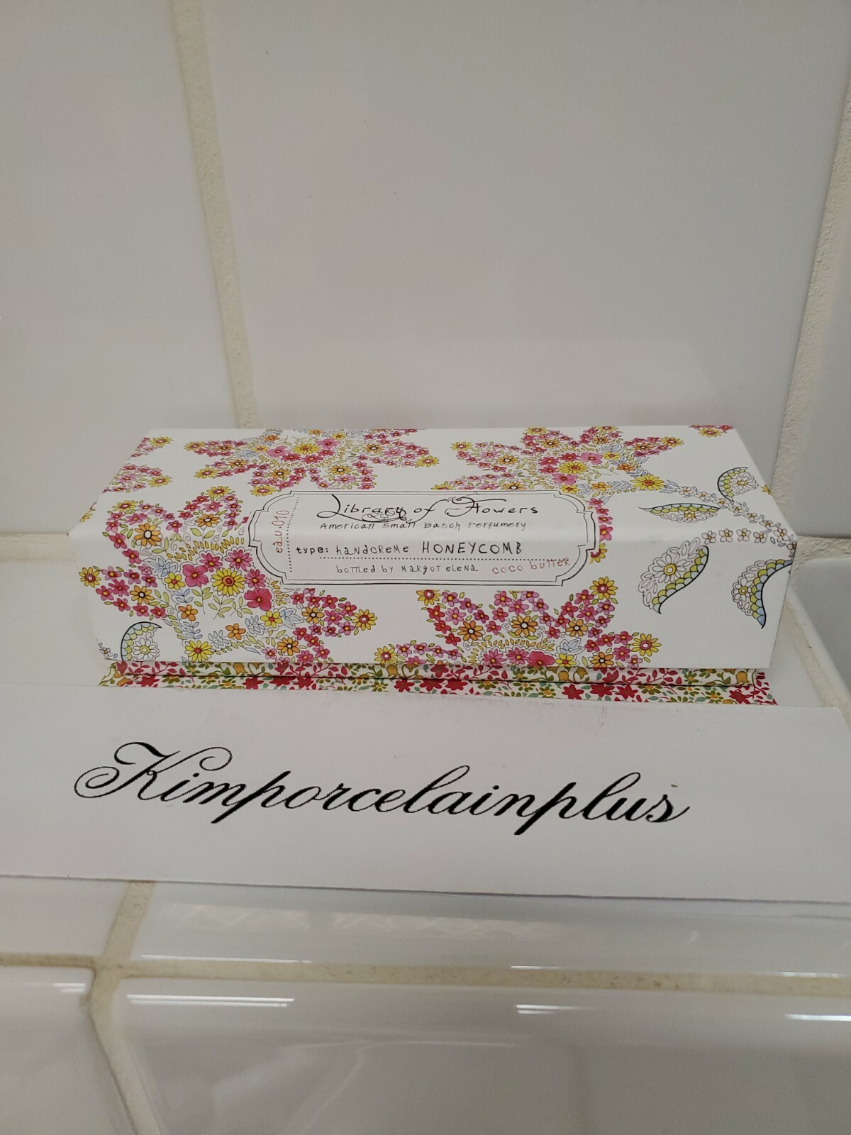 Library Of Flowers HONEYCOMB Hand Cream By Margot Elena Coco Butter 2.3 Oz New